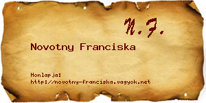Novotny Franciska névjegykártya